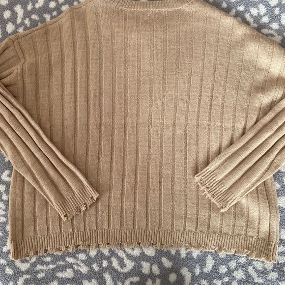 Freshman 1996 tan distressed sweater XL - Picture 5 of 5